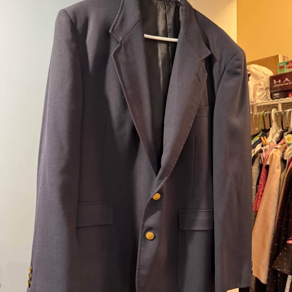 Elegant Men's Navy Blazer Neil Allyn 46 R